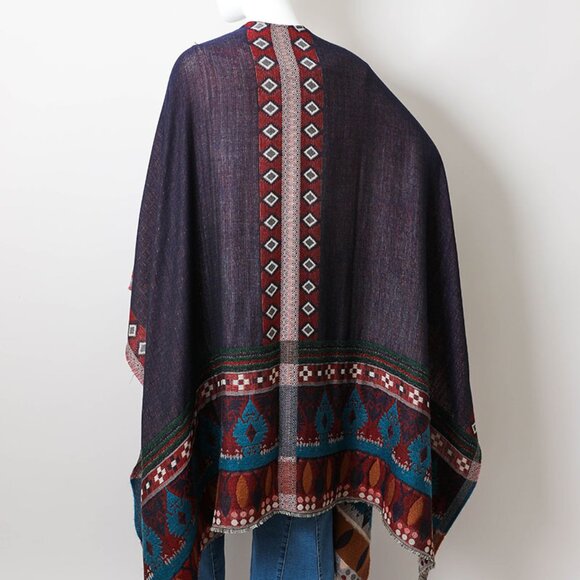 Multi Pattern Ruana - Picture 7 of 7